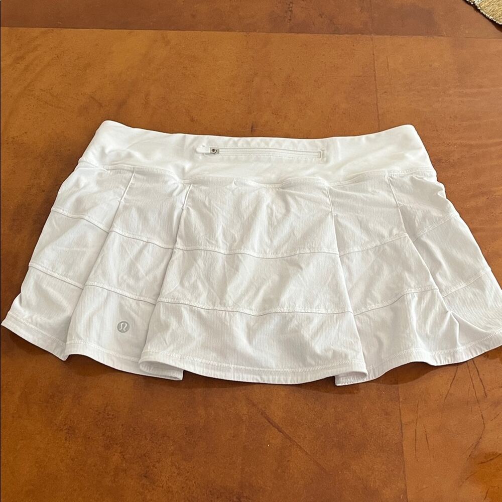 Lululemon Athletica Pace Rival‎ Skirt 13” White Sz 8